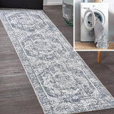 Keesha Bold Distressed Medallion Low - Pile Machine - Washable Runner Rug - Tuesday Morning - Runner Rugs