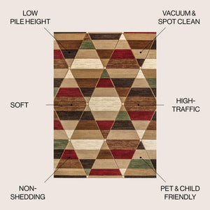 Kehoe Retro Diamonds Geometric Area Rug - Tuesday Morning - Area Rugs