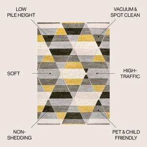 Kehoe Retro Diamonds Geometric Area Rug - Tuesday Morning - Area Rugs