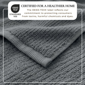 Turkish Cotton Ribbed 6-Piece Bath Towel Set - Georgiana Collection
