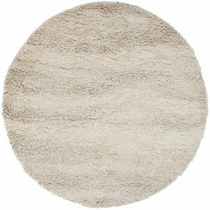 Kettering Solid Cream Wool Shag Rug