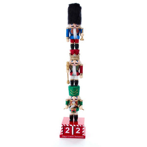 16" Stacked Nutcrackers With Calendar
