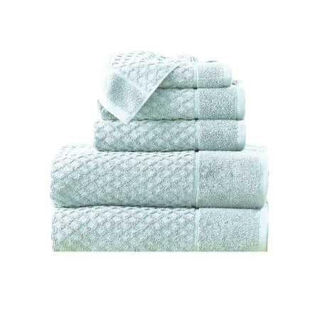 Cotton diamond waffle weave bath towel set - grayson collection
