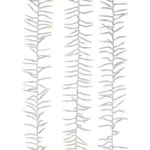3000-Light Warm White LED White Wire Cluster Garland