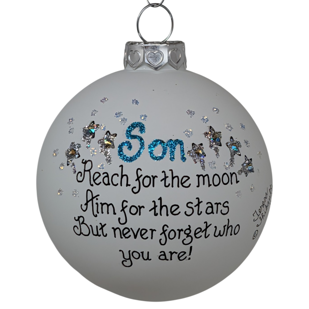 Christmas Keepsake Glass Ornament - Son - Reach for the Moon