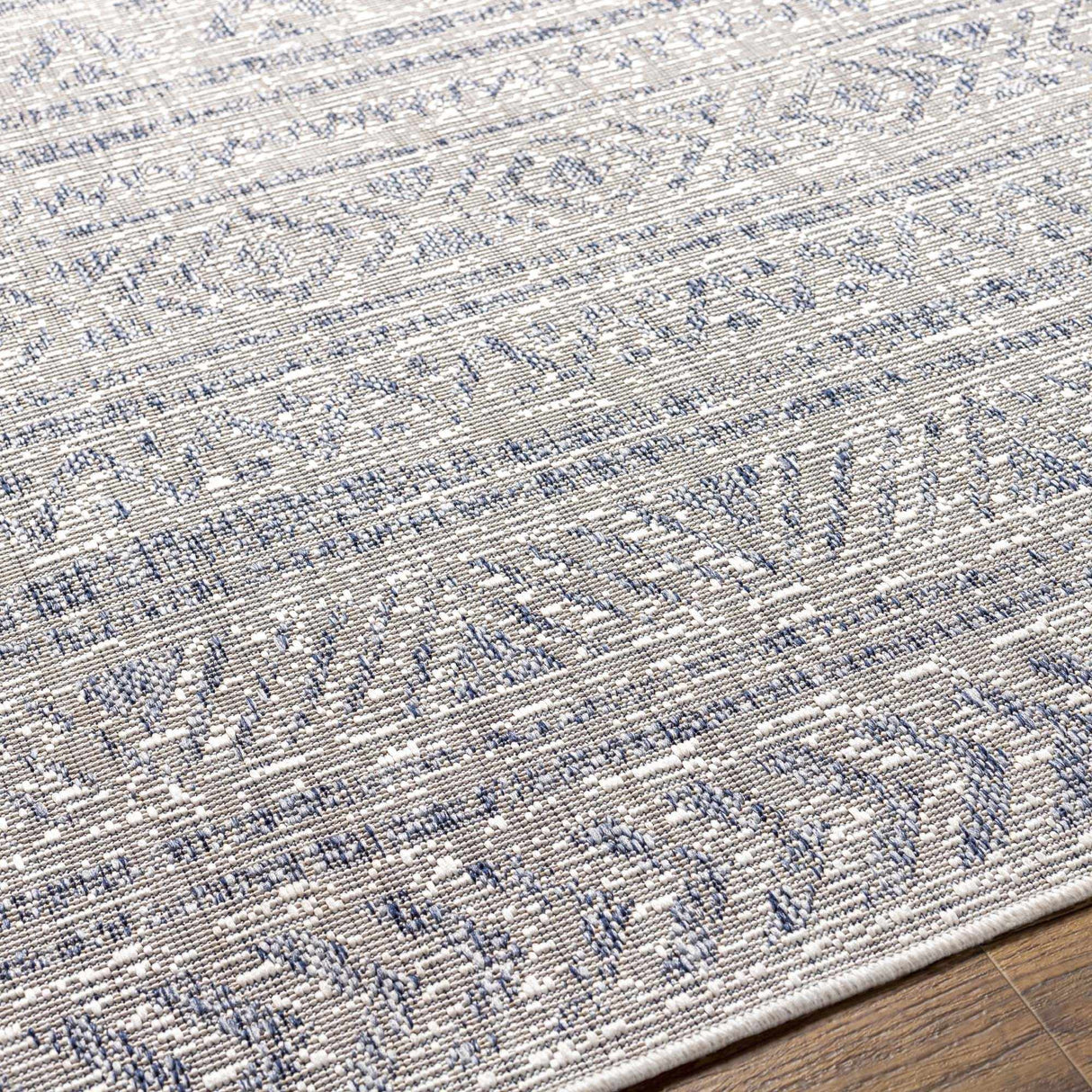 Novato Gray All Over Pattern Performance Rug