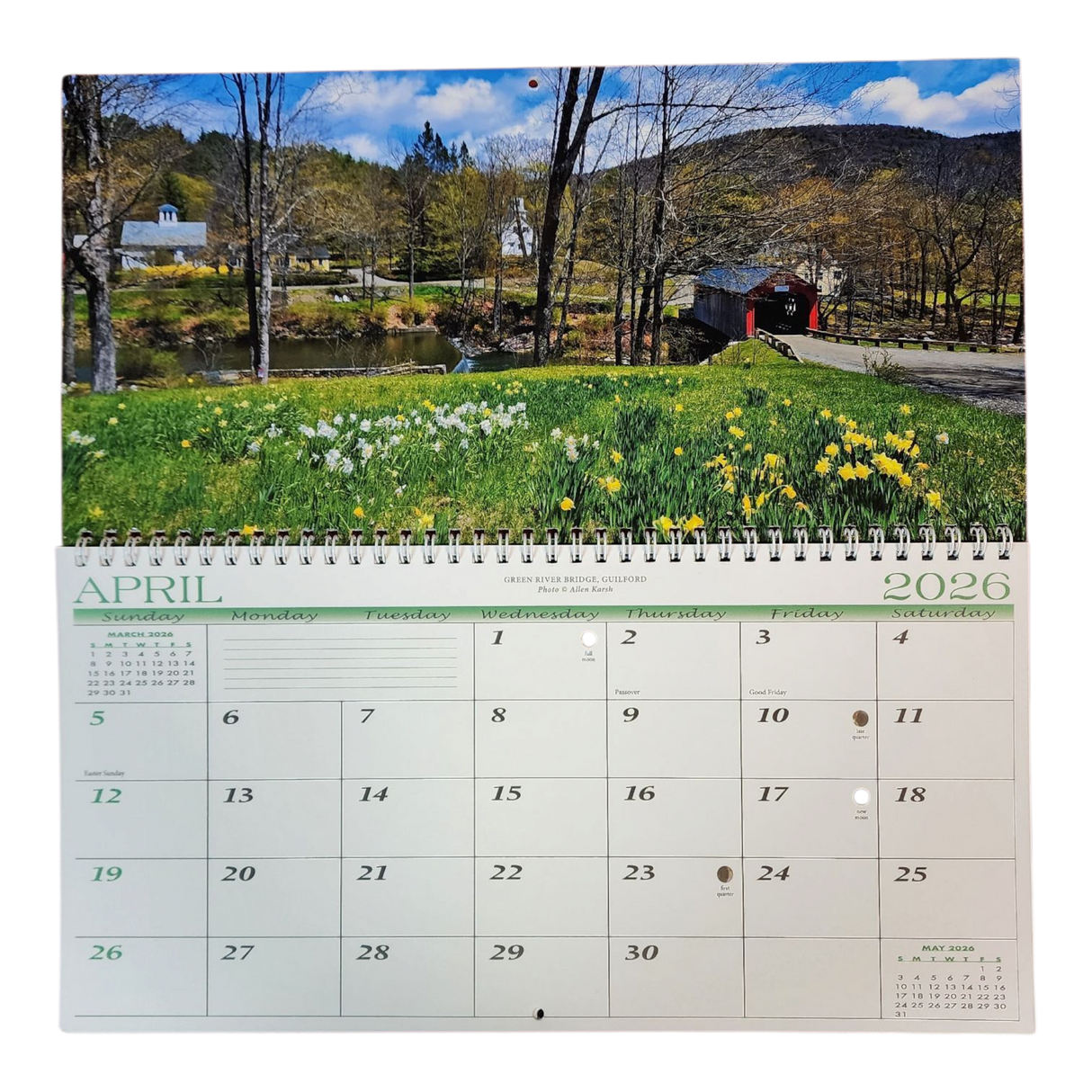 2026 Covered Bridges Panoramic Wall Calendar