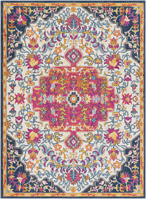 Kialla Magenta & Burnt Orange Area Rug