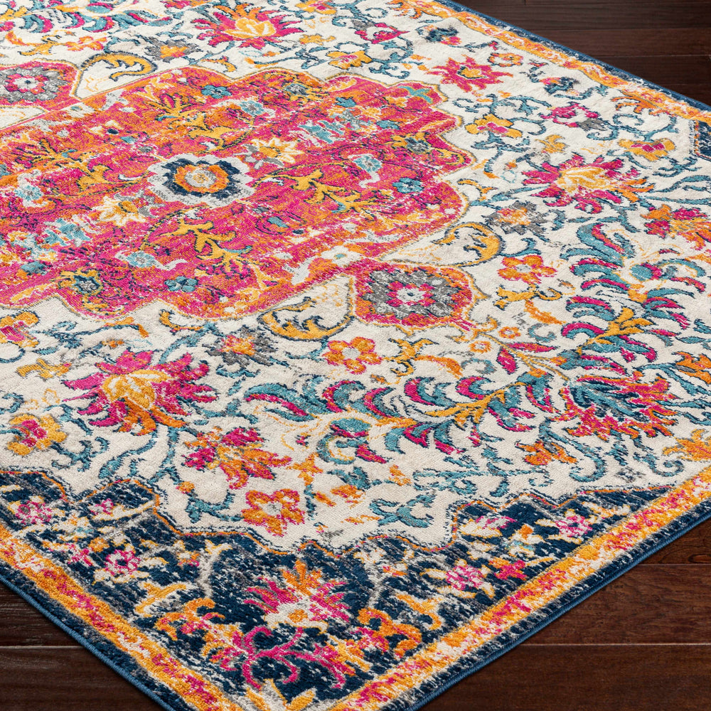 Kialla Magenta & Burnt Orange Area Rug