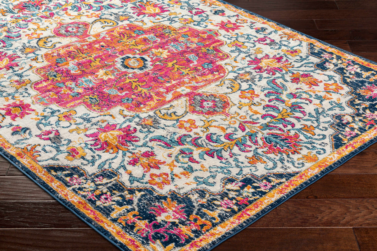 Kialla Magenta & Burnt Orange Area Rug