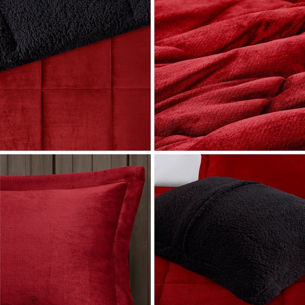 King plush to sherpa down alternative comforter set - Tuesday Morning - Quilts & Comforters