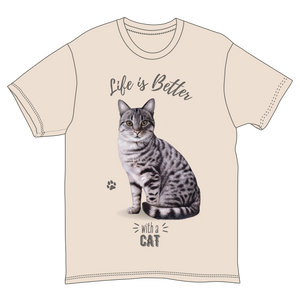 Life is Better with a Tabby Cat T-Shirt -