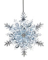 Blue / Clear Snowflake Ornament -