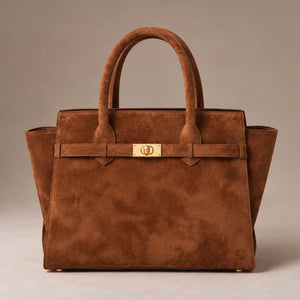 Luxury Women's Suede Structured Silhouette Tote Bag