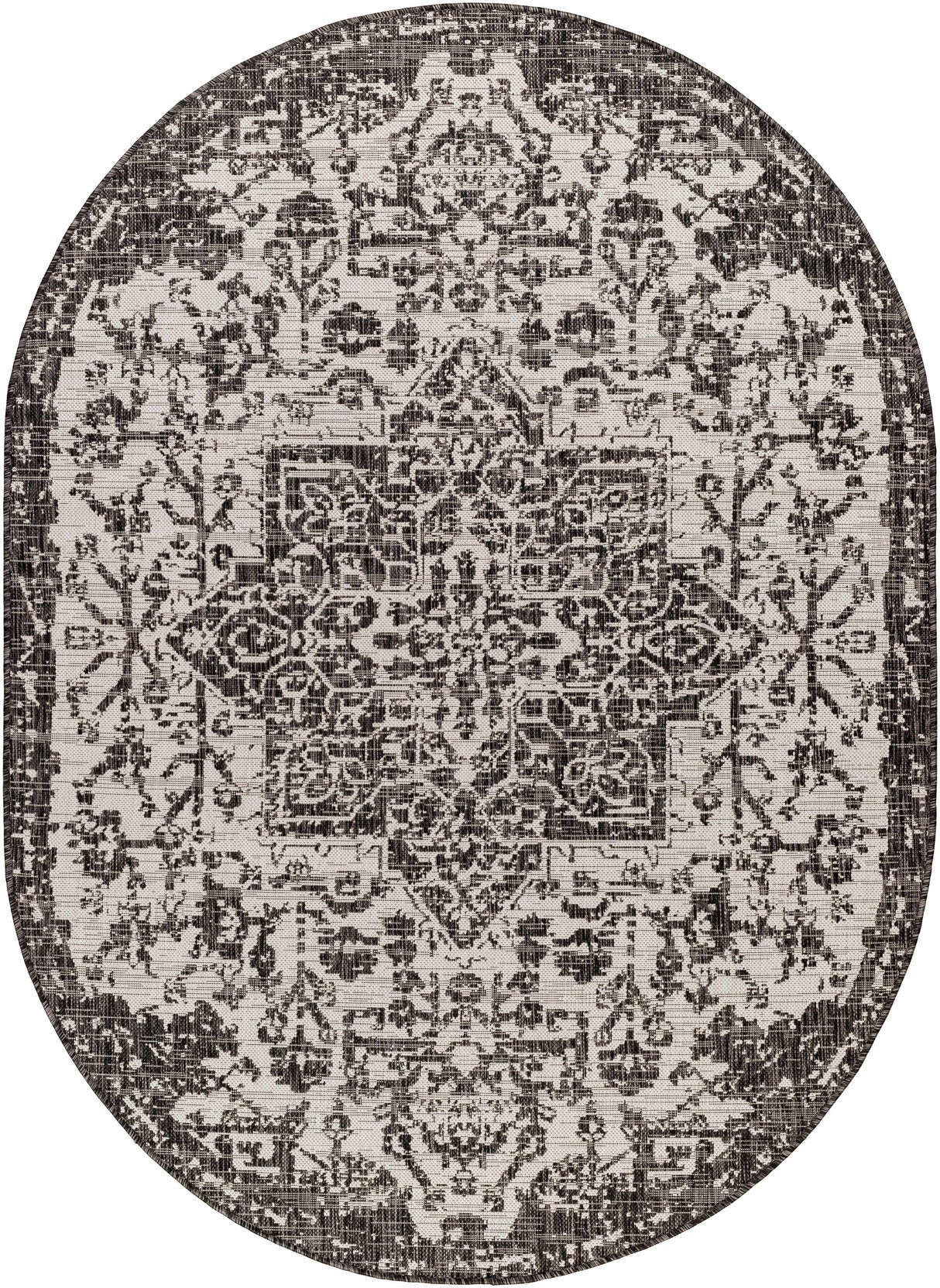 Charcoal Kilmacolm Indoor & Outdoor Area Rug - Clearance
