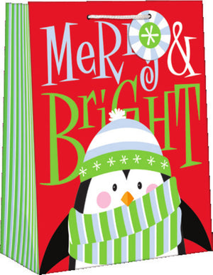 Medium Sized Juvenile Giftbag - Holly Jolly