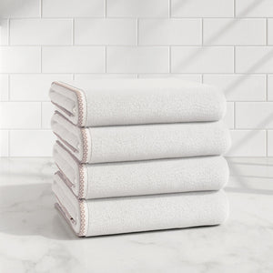 Cotton Border-Stitched 6-Piece Towel Set - Valery Collection