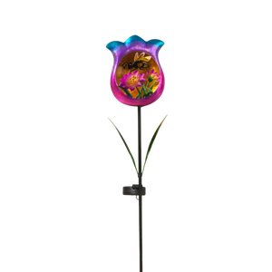 Solar-Powered Tulip Garden Stake -