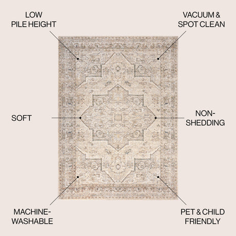 Koda Vintage Native American Medallion Machine - Washable Area Rug - Tuesday Morning - Area Rugs
