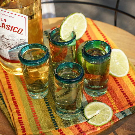 Primavera-recycled-shot-glass-set-of-4-by-twine-living-Bar-&-Beverage-Accessories