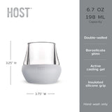 Glass Tasting FREEZE™ – (Set of 2) 6.7 oz Insulated Glass with Cooling Gel and Silicone Grip