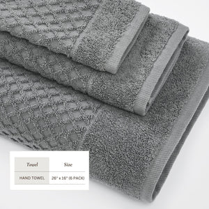 Cotton Diamond Waffle Weave Bath Towel Set - Grayson Collection