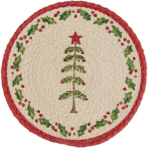 Feather Tree Printed Braided Trivet