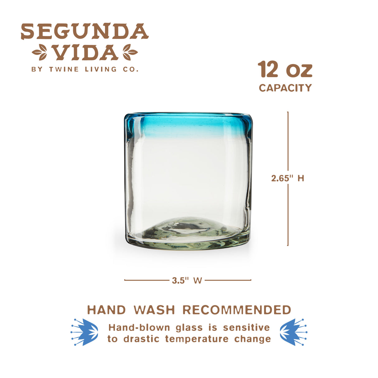Primavera recycled short tumbler set by twine living