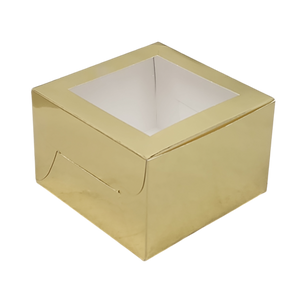 Square Cookie Box - 2 Pack - Gold