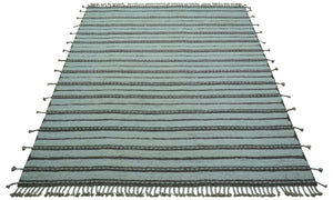 Krabi Contemporary Ivory And Brown Hand Knotted Wool Rug