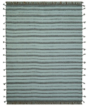 Krabi Contemporary Ivory And Brown Hand Knotted Wool Rug