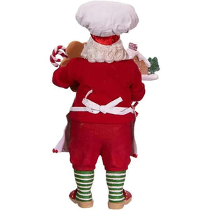 Kurt Adler 10.5" Fabriché™ Gingerbread Chef Santa