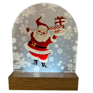 LED Santa Acrylic Shelf Sitter
