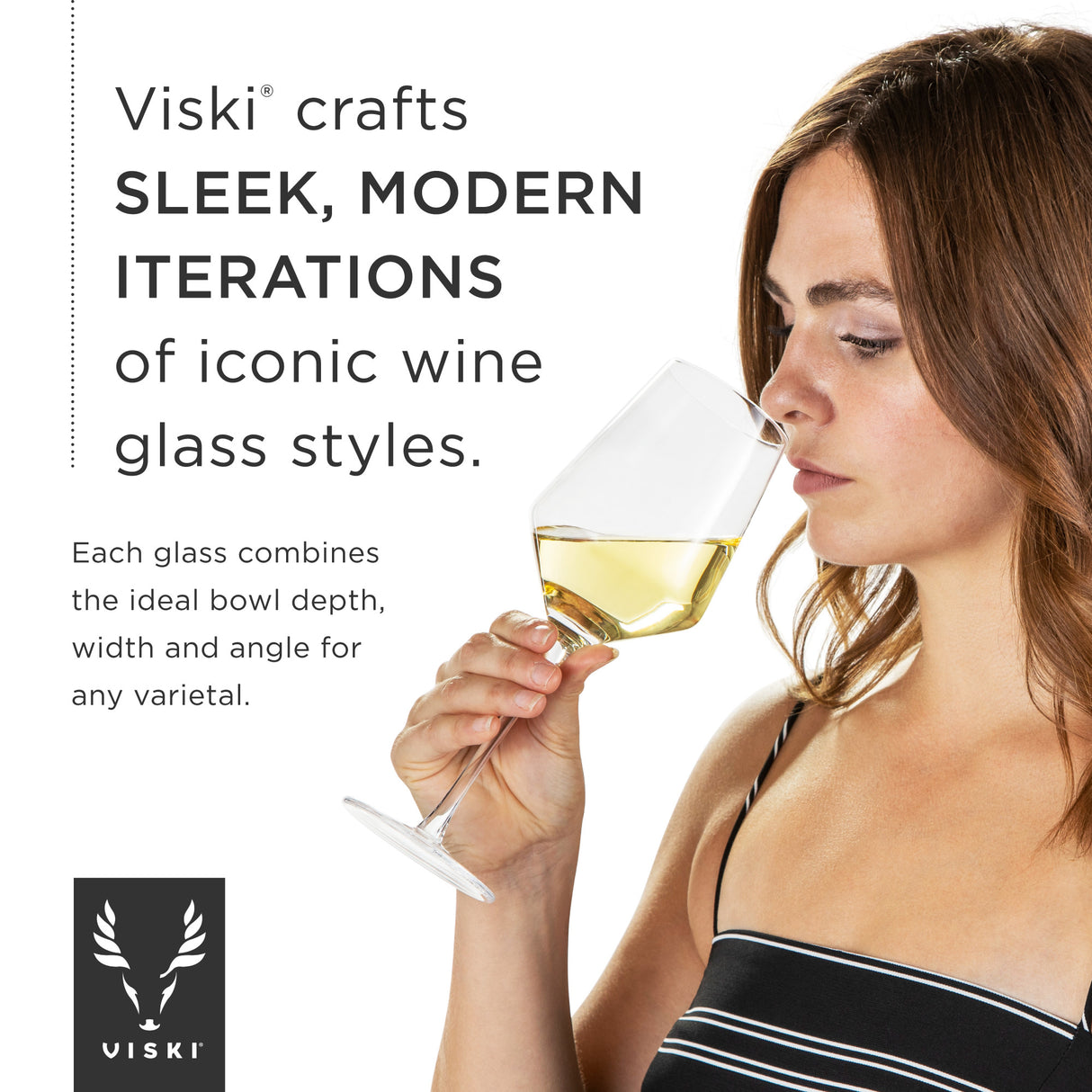Raye crystal angled bordeaux glasses viski®