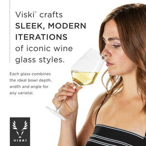 Raye crystal angled bordeaux glasses viski®