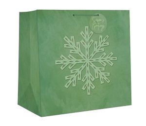 Square Jumbo Gift Bag - Snowflake