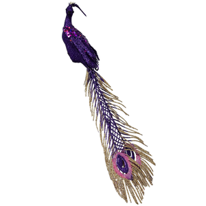 Sequin Peacock Ornament -
