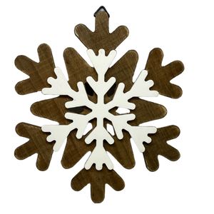 Wood Layered Snowflake Decor -