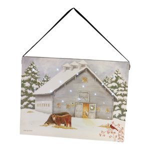 Fiber Optic Lighted Canvas Art - Farm Animals