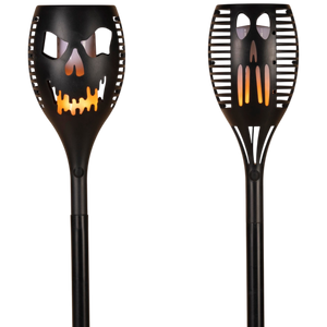 LED Solar Scary Pumpkin Face Torch -