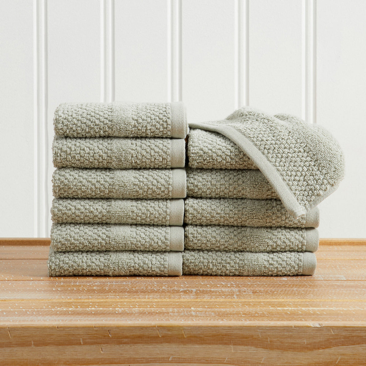 100% Cotton Woven Texture Bath Towel Set - Marbella Collection
