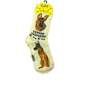 German Shepherd Crew Socks on Cream