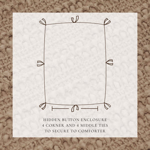100% Cotton Waffle Weave Duvet Set - Mattea Collection