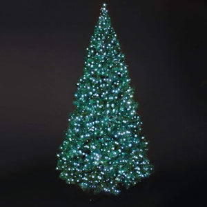 USB powered 750 Superbright LED (63 foot) Green Wire Multifunction Lights with Timer - Cool White