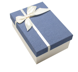 Elegant Rectangular Gift Box - Blue Medium