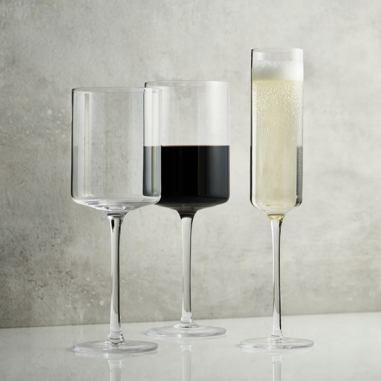 Laurel crystal red wine glasses viski®