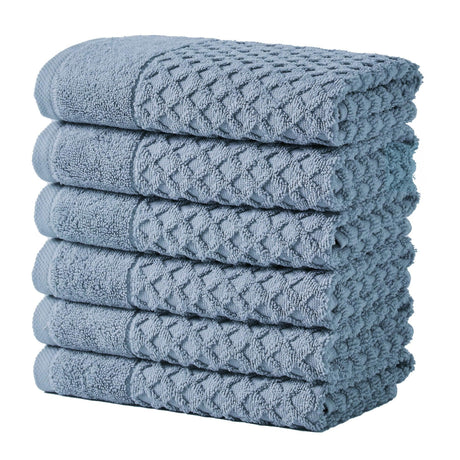 Cotton diamond waffle weave bath towel set - grayson collection