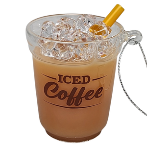 Liquid-Filled Glass Iced Coffee Ornament
