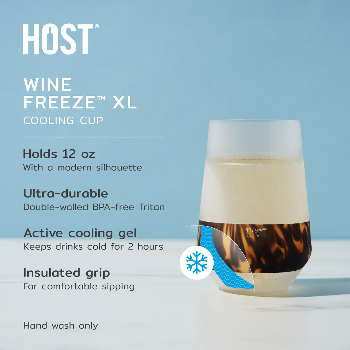 Wine freeze™ xl cup in tortoise by host®