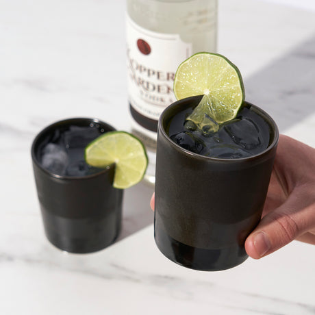 Stoneware dof tumblers in black viski®